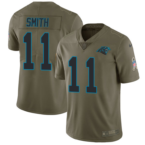 Nike Panthers #11 Torrey Smith Olive Men's Stitched NFL Limited Salute To Service Jersey
